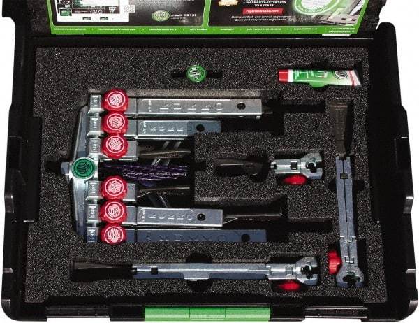 KUKKO - 13 Piece, 5 Ton Capacity, 1-7/16 to 4-3/4" Spread, Multi-Purpose Puller Set - 2 Bolts, 12 Jaws, 14-3/4" OAL, 13-3/4" Reach - Apex Tool & Supply