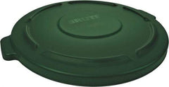 Rubbermaid - Round Lid for Use with 44 Gal Trash Cans - Green, Plastic, For 2641 & 2643 Brute Trash Cans - Apex Tool & Supply