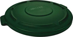 Rubbermaid - Round Lid for Use with 10 Gal Round Trash Cans - Green, Polyethylene, For Brute Trash Cans - Apex Tool & Supply