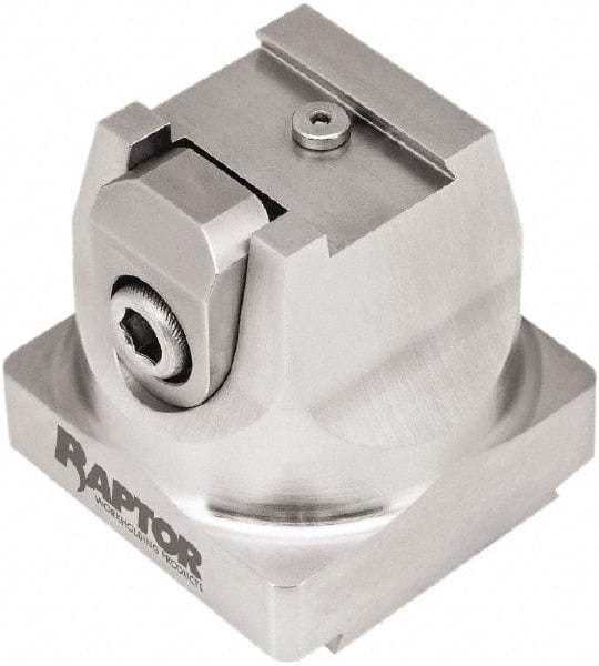 Raptor Workholding - 2" High x 2.07" Wide x 2.07" Long Dovetail Vise - 3/4" Jaw Opening Capacity, 1/8" High x 1.26" Wide Jaw, For 4 & 5 Axis Workholding Systems - Apex Tool & Supply