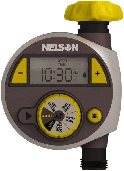 Nelson - Electronic Lawn Sprinkler Timer - 2 Watering Modes, 1 Outlet, 3/4-18 National Hose Thread - Apex Tool & Supply