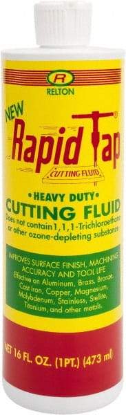 Relton - Rapid Tap, 1 Pt Bottle Cutting Fluid - Semisynthetic, For Tapping - Apex Tool & Supply