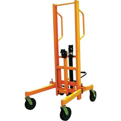 Wesco Industrial Products - 880 Lb Load Capacity, 30 & 55 Gal Drum Truck - 54-3/4" Wide x 71-1/4" High, 4 Steel Wheels - Apex Tool & Supply
