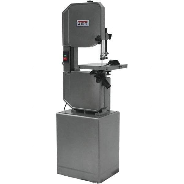 Jet - 13-1/2 Inch Throat Capacity, Step Pulley Vertical Bandsaw - 3300 (Wood), 39, 57, 78, 107, 142, 196, 278 (Metal) SFPM, 1 HP, Single Phase - Apex Tool & Supply