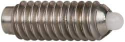 Vlier - 8-32, 7/16" Thread Length, 0.052" Plunger Projection, Stainless Steel Threaded Spring Plunger - 0.07" Max Plunger Diam, 0.437" Plunger Length, 1.5 Lb Init End Force, 4.75 Lb Final End Force - Apex Tool & Supply
