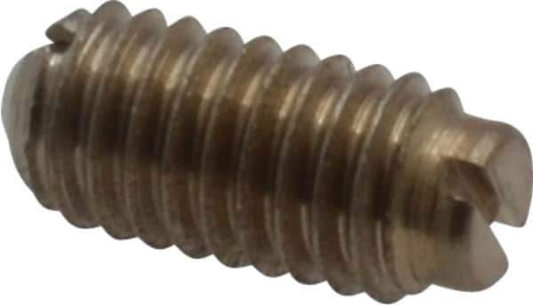 Vlier - 8-36, 0.094" Ball Diam, 0.344" Body Length, 0.025" Max Ball Reach, Threaded Ball Plunger - Stainless Steel Body, Stainless Steel Ball, 0.5 Lb Initial End Force, 1.25 Lb Final End Force, Locking Element - Apex Tool & Supply