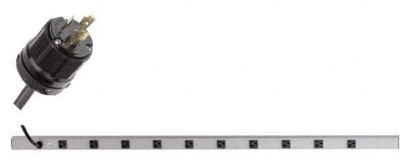 Wiremold - 10 Outlets, 120 Volts, 20 Amps, 6' Cord, Power Outlet Strip - Rack Mount, L5-20P NEMA Configuration, 48" Strip, cULus, UL Listed File 1449 - Apex Tool & Supply