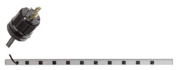 Wiremold - 10 Outlets, 120 Volts, 20 Amps, 15' Cord, Power Outlet Strip - Rack Mount, L5-20P NEMA Configuration, cULus, UL Listed File 1449 - Apex Tool & Supply