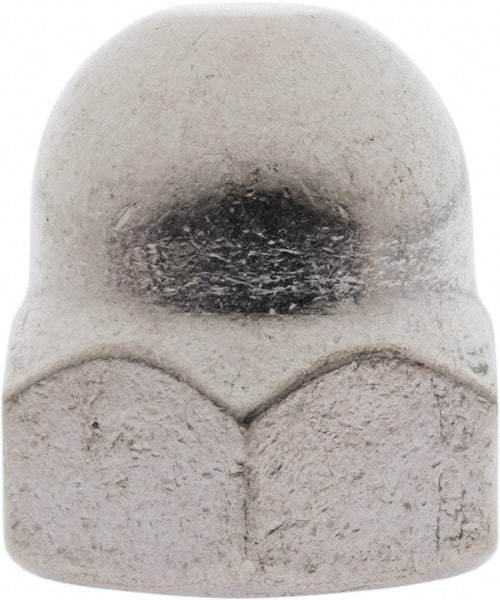 Value Collection - M20x2.5 Metric Coarse, 30mm Width Across Flats, Uncoated, Stainless Steel Acorn Nut - 34mm Overall Height, Austenitic A2, DIN 1587 - Apex Tool & Supply