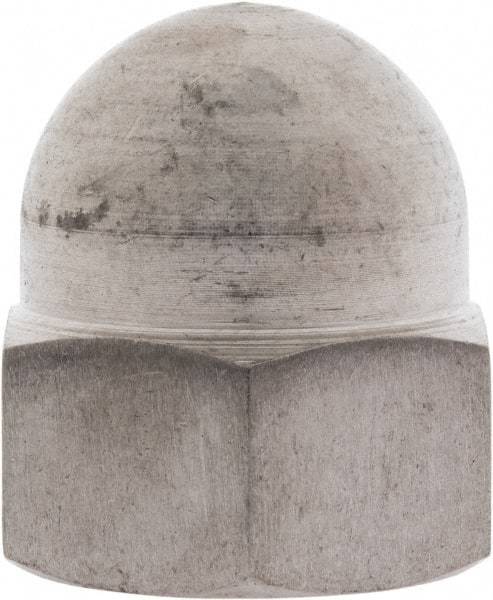 Value Collection - M24x3 Metric Coarse, 36mm Width Across Flats, Uncoated, Stainless Steel Acorn Nut - 42mm Overall Height, Austenitic A2, DIN 1587 - Apex Tool & Supply