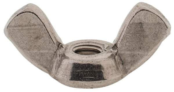 Value Collection - M4x0.70 Metric Coarse, Stainless Steel Standard Wing Nut - Grade 18-8, Austenitic Grade A2, 20mm Wing Span, 10.5mm Wing Span - Apex Tool & Supply