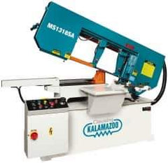 Clausing - 18-1/2 x 10-1/2" Max Capacity, Semi-Automatic Variable Speed Pulley Horizontal Bandsaw - 102 to 377 SFPM Blade Speed, 230/460 Volts, 45 & 60°, 3 hp, 3 Phase - Apex Tool & Supply
