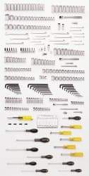 Blackhawk by Proto - 375 Piece 1/4, 3/8 & 1/2" Drive Master Tool Set - Tools Only - Apex Tool & Supply