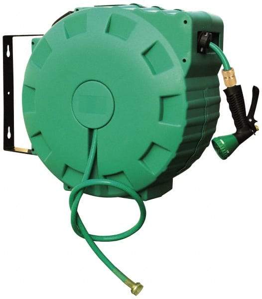 Value Collection - 80' Spring Retractable Hose Reel - 140 psi, Hose Included - Apex Tool & Supply