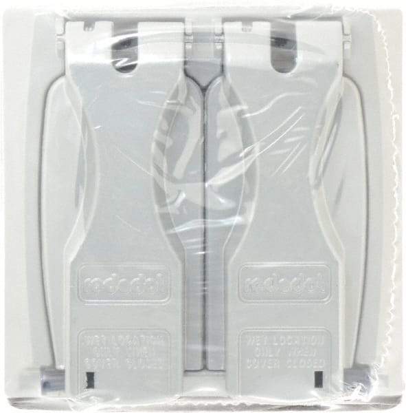 Thomas & Betts - Electrical Outlet Box Zinc Weatherproof Cover - Includes (2) Adapter Plates & Single Receptacle up to 1-9/16" - Apex Tool & Supply