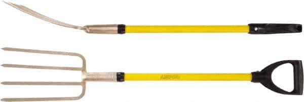 Ampco - Fork with 29" Straight Fiberglass Handle - 7" Blade Width, 4 Tines, 11-1/2" Tine Length - Apex Tool & Supply