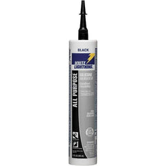 White Lightning - 10 oz Cartridge Black RTV Silicone Joint Sealant - -80 to 400°F Operating Temp, 30 min Tack Free Dry Time, 24 hr Full Cure Time - Apex Tool & Supply