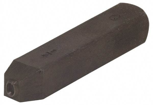 Made in USA - 3/16" Character Size, Q Character, Heavy Duty Individual Steel Stamp - Steel, Letter - Apex Tool & Supply
