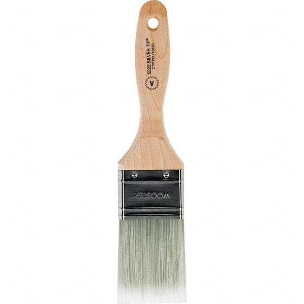 Wooster Brush - 2" Flat Synthetic Varnish Brush - 2-11/16" Bristle Length, 5.81" Wood Beavertail Handle - Apex Tool & Supply