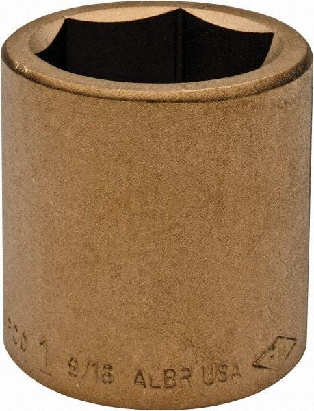 Ampco - 1-9/16", 3/4" Drive, Standard Hand Socket - 6 Points, 2-1/4" OAL, Aluminum Bronze - Apex Tool & Supply