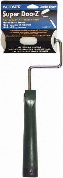 Wooster Brush - 3/8" Nap, Mini Roller & Frame Combo - 4-1/2" Wide, Includes Roller Cover & Frame - Apex Tool & Supply