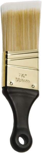 Ability One - 3" Flat Synthetic Sash Brush - 1-1/2" Bristle Length, 3" Short Handle - Apex Tool & Supply