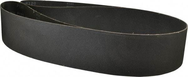 Made in USA - 4" Wide x 106" OAL, 120 Grit, Silicon Carbide Abrasive Belt - Silicon Carbide, Fine, Coated, X/Y Weighted Cloth Backing, Wet/Dry, Series S181 - Apex Tool & Supply
