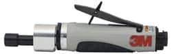 3M - 1/4" Collet, Straight Handle, Air Straight Die Grinder - 8,000 RPM, Directional Exhaust, 35 CFM, 1 hp, 90 psi, 1/4 NPT Inlet - Apex Tool & Supply