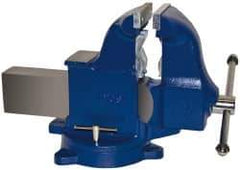 Gibraltar - 6" Jaw Width x 10" Jaw Opening Capacity, 7-1/2" Throat Depth, Bench & Pipe Combination Vise - 1/4 to 6" Pipe Capacity, Swivel Base, Bolt Down Attachment, Ductile Iron - Apex Tool & Supply