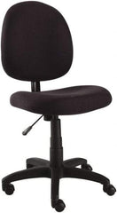 ALERA - 18-1/8" High Pneumatic Height Adjustable Chair - 18" Wide x 19" Deep, 100% Acrylic Seat, Black - Apex Tool & Supply