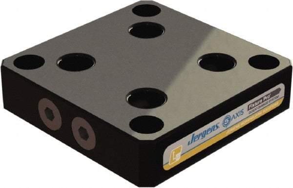 Jergens - 130mm Long x 130mm Wide x 30mm High Aluminum Fixture Plate - 30mm Plate Thickness - Apex Tool & Supply