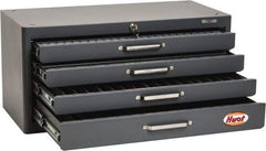Huot - 4 Drawer, 1/4-20 to 1-14 Tap Storage - 26" Wide x 12" Deep x 12-1/2" High, Steel - Apex Tool & Supply