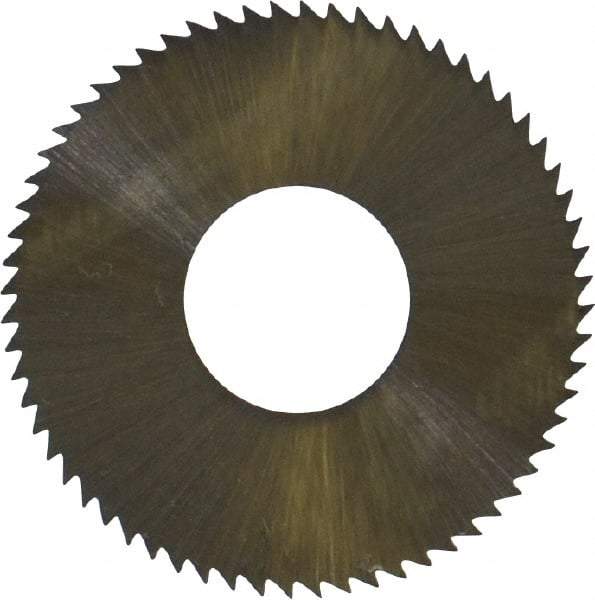 Controx - 1" Diam x 0.014" Blade Thickness x 3/8" Arbor Hole Diam, 64 Tooth Slitting and Slotting Saw - Arbor Connection, Right Hand, Uncoated, High Speed Steel, Concave Ground - Apex Tool & Supply