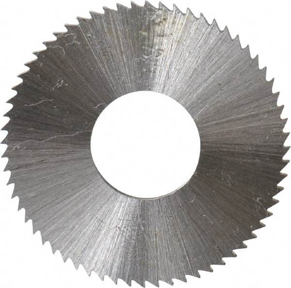 Controx - 1" Diam x 0.04" Blade Thickness x 3/8" Arbor Hole Diam, 64 Tooth Slitting and Slotting Saw - Arbor Connection, Right Hand, Uncoated, Cobalt, Concave Ground, Contains Keyway - Apex Tool & Supply