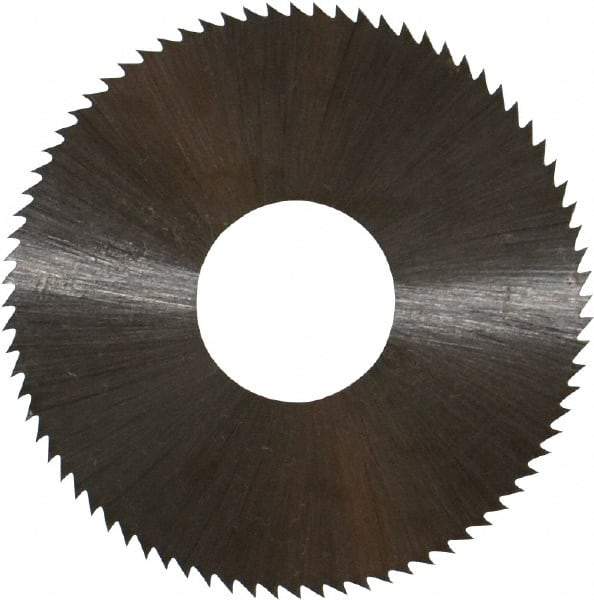 Controx - 1-1/2" Diam x 0.014" Blade Thickness x 1/2" Arbor Hole Diam, 80 Tooth Slitting and Slotting Saw - Arbor Connection, Right Hand, Uncoated, High Speed Steel, Concave Ground - Apex Tool & Supply