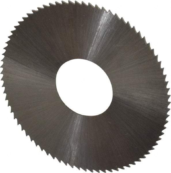 Controx - 1-1/2" Diam x 0.018" Blade Thickness x 1/2" Arbor Hole Diam, 80 Tooth Slitting and Slotting Saw - Arbor Connection, Right Hand, Uncoated, High Speed Steel, Concave Ground - Apex Tool & Supply