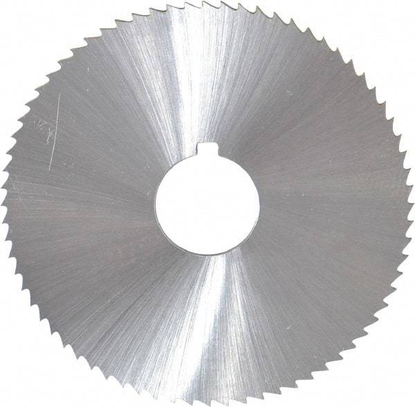Controx - 2-1/2" Diam x 1/16" Blade Thickness x 5/8" Arbor Hole Diam, 72 Tooth Slitting and Slotting Saw - Arbor Connection, Right Hand, Uncoated, Cobalt, Concave Ground, Contains Keyway - Apex Tool & Supply