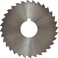 Controx - 1-3/4" Diam x 1/16" Blade Thickness x 1/2" Arbor Hole Diam, 32 Tooth Slitting and Slotting Saw - Arbor Connection, Right Hand, Uncoated, Cobalt, 15° Rake, Concave Ground, Contains Keyway - Apex Tool & Supply
