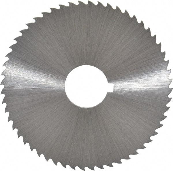 Controx - 2-1/2" Diam x 0.04" Blade Thickness x 5/8" Arbor Hole Diam, 56 Tooth Slitting and Slotting Saw - Arbor Connection, Right Hand, Uncoated, Cobalt, 15° Rake, Concave Ground, Contains Keyway - Apex Tool & Supply