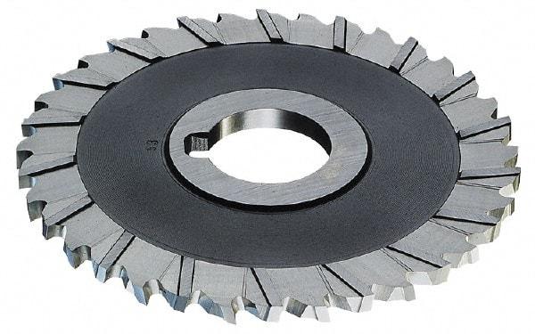 Controx - 4" Blade Diam x 1/4" Blade Thickness, 1" Hole, 36 Teeth, Cobalt Side Chip Saw - Staggered Tooth, Arbor Connection, Right Hand Cut, Uncoated, with Keyway - Apex Tool & Supply