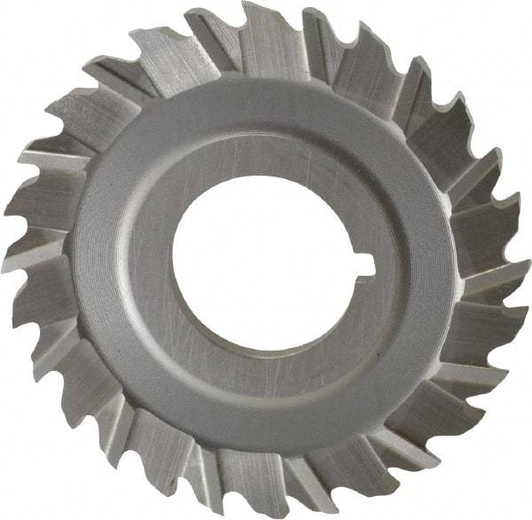 Controx - 2-1/2" Blade Diam x 1/8" Blade Thickness, 7/8" Hole, 28 Teeth, Cobalt Side Chip Saw - Staggered Tooth, Arbor Connection, Right Hand Cut, Uncoated, with Keyway - Apex Tool & Supply