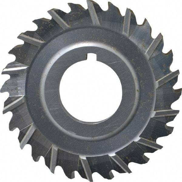 Controx - 2-1/2" Blade Diam x 3/16" Blade Thickness, 7/8" Hole, 28 Teeth, Cobalt Side Chip Saw - Staggered Tooth, Arbor Connection, Right Hand Cut, Uncoated, with Keyway - Apex Tool & Supply