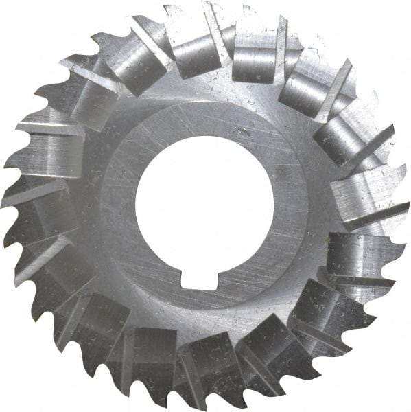 Controx - 3" Blade Diam x x 0.0781" Blade Thickness, 1" Hole, 32 Teeth, Cobalt Side Chip Saw - Staggered Tooth, Arbor Connection, Right Hand Cut, Uncoated, with Keyway - Apex Tool & Supply