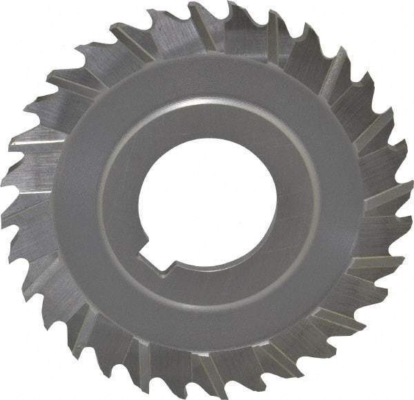 Controx - 3" Blade Diam x 1/8" Blade Thickness, 1" Hole, 32 Teeth, Cobalt Side Chip Saw - Staggered Tooth, Arbor Connection, Right Hand Cut, Uncoated, with Keyway - Apex Tool & Supply
