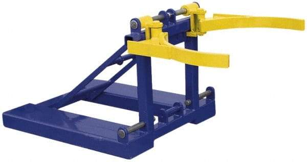 Vestil - 1,100 Lb Load Capacity, 30 & 55 Gal Forklift Drum Handler - 29" Wide x 22-1/2" High - Apex Tool & Supply