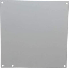 Cooper B-Line - 10-1/4" OAW x 10-1/4" OAH Powder Coat Finish Electrical Enclosure Nonperforated Panel - 12" x 12" Box, 14 Gauge Steel, Use with 121210 RHC/12124-1/12126 RHC/12126-112128-1 - Apex Tool & Supply