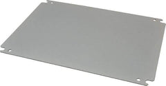 Cooper B-Line - 10" OAW x 14" OAH Powder Coat Finish Electrical Enclosure Nonperforated Panel - 16" x 12" Box, 14 Gauge Steel, Use with 161210-SD/161210-SDW/16126-FM/16126-SD/16128-SD/16128-SDW - Apex Tool & Supply
