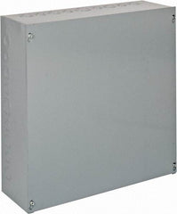 Cooper B-Line - Steel Junction Box Enclosure Screw Flat Cover - NEMA 1, 18" Wide x 18" High x 6" Deep - Apex Tool & Supply