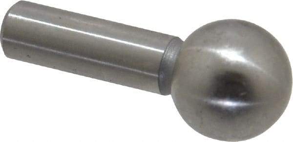 Gibraltar - 3/8" Ball Diam, 3/16" Shank Diam, Steel Inspection Tooling Ball - Slip-Fit Shank, 3/4" Ball Center to Shank Bottom - Apex Tool & Supply