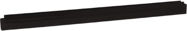 Vikan - 24" Rubber Blade Squeegee Refill - Double Edge, Black, Plastic Holder - Apex Tool & Supply